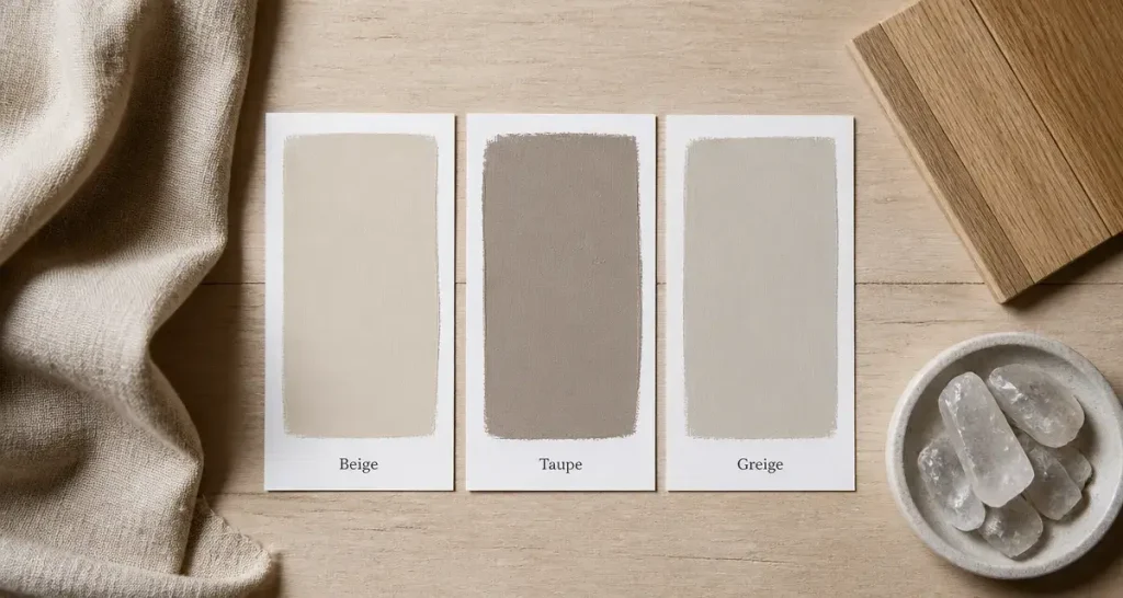 Beige et taupe : choisir la bonne nuance selon la lumière, les sous-tons et la finition