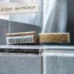 Blanchir joint carrelage : joint noirci nettoyé