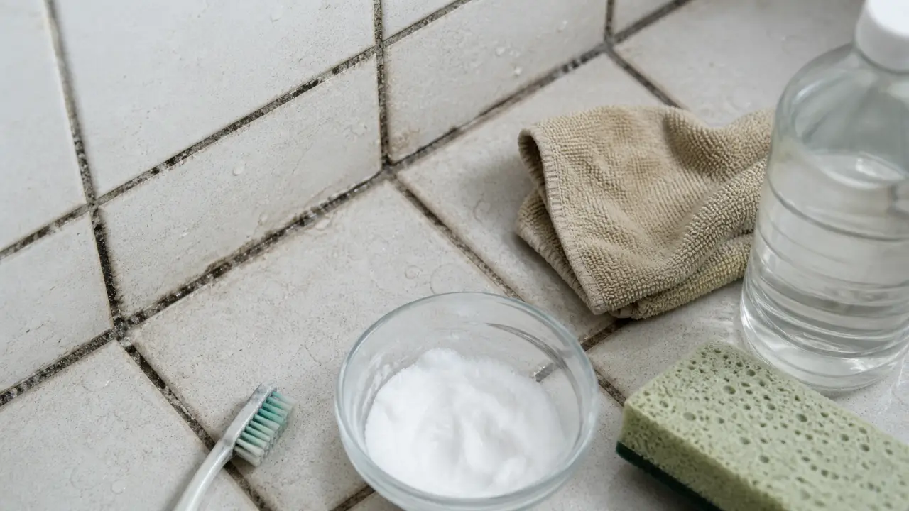 Comment nettoyer des joints de salle de bain noircis avec bicarbonate et vinaigre