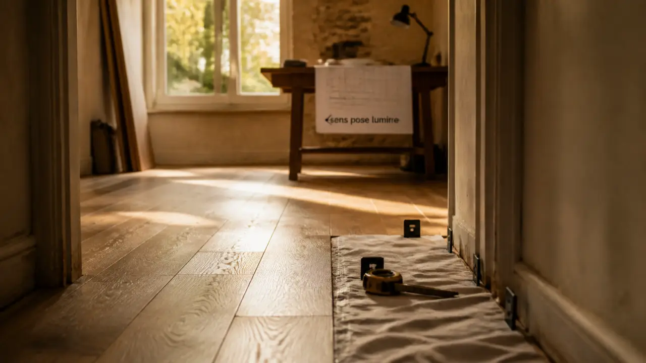 Dans quel sens poser du parquet : lames perpendiculaires à la fenêtre, joints discrets et lumière naturelle