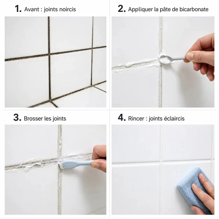 Blanchir joint carrelage : avant/après et étapes de nettoyage des joints de carrelage