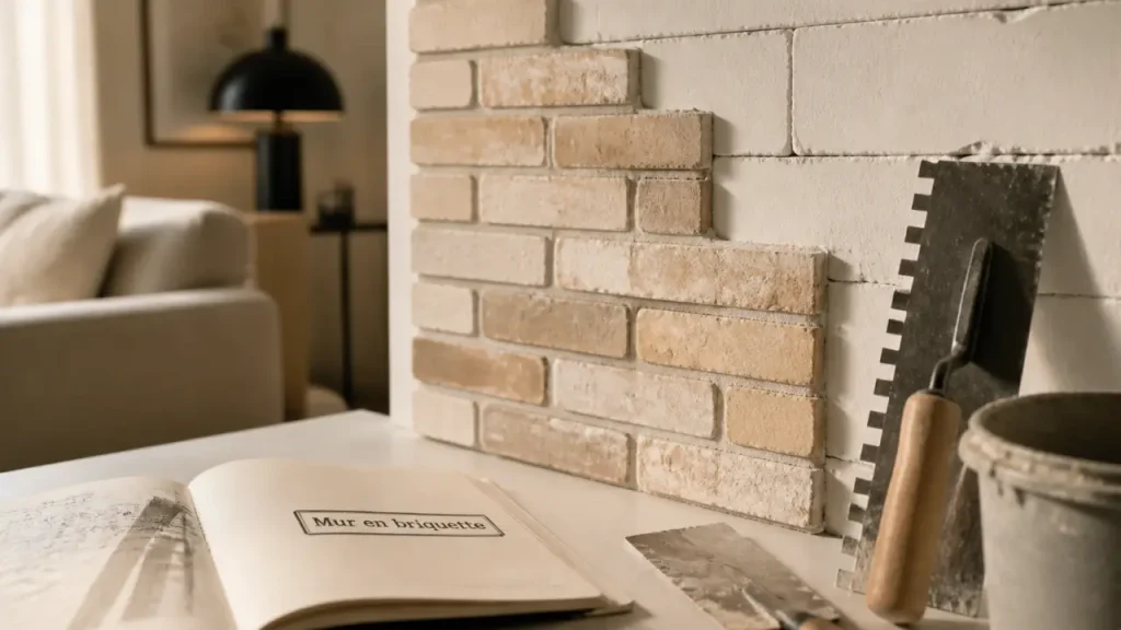 Mur en briquette : parement décoratif ou maçonnerie, le choix qui change l’usage