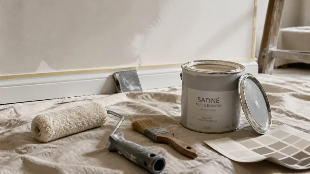 Peinture satinée murale : quand l’utiliser, comment la préparer et combien de couches prévoir