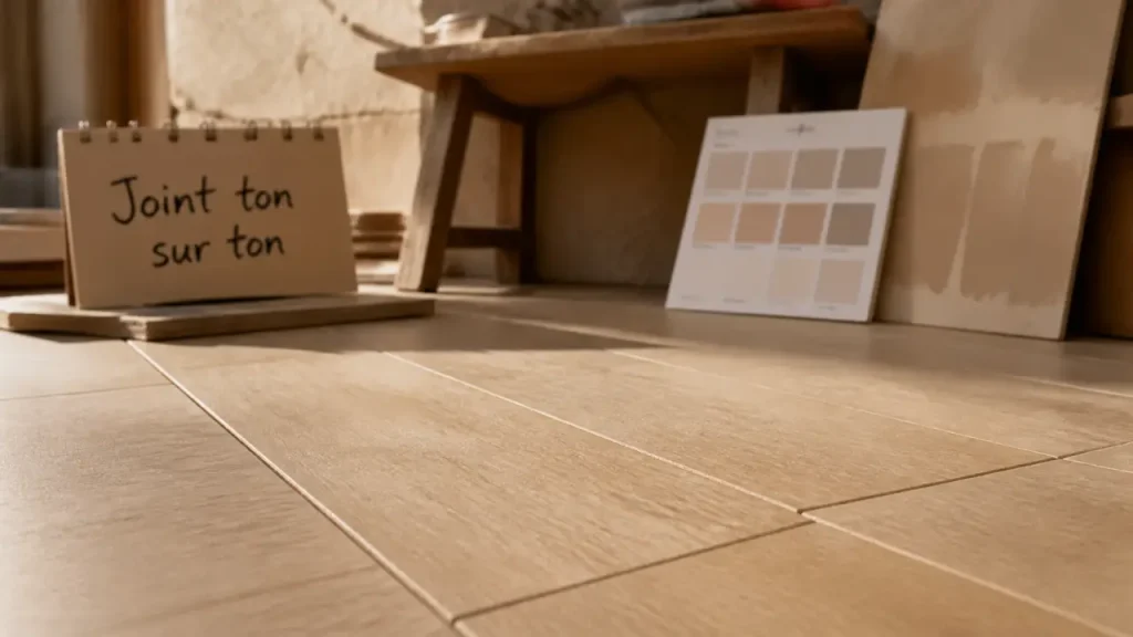 Joint marron, beige ou gris pour carrelage imitation parquet : lequel évite l’effet grille ?