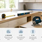 Rénover sa cuisine : outils pour mesurer, découper, fixer