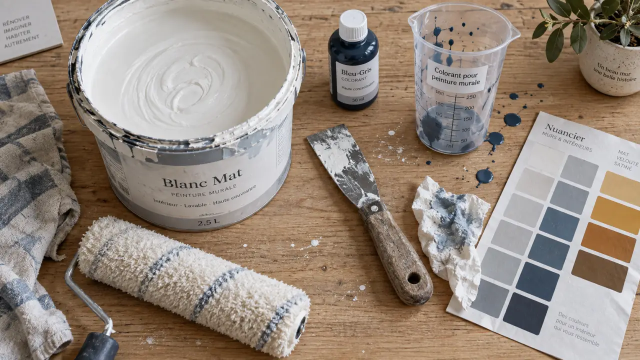 Colorant pour peinture murale pour réussir une teinte sur mesure