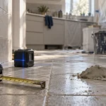 Couvrir du carrelage sans le casser : ragréage et niveau laser sur carreaux fissurés