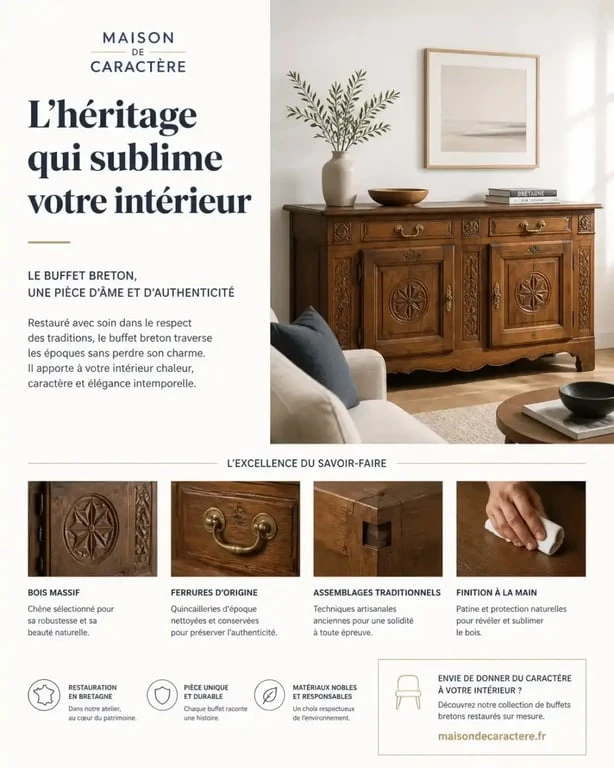 Meuble breton relooké intégré dans une décoration contemporaine