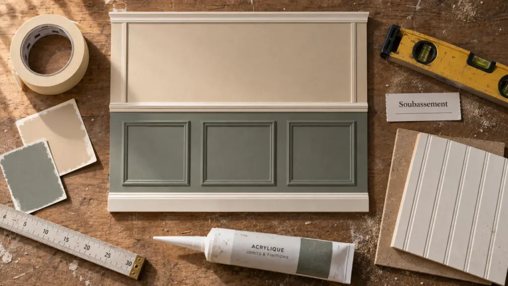 Soubassement décoratif : 80 à 90 cm pour structurer un mur sans l’alourdir