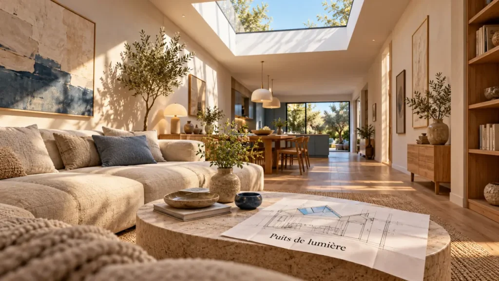 Extension de maison avec puits de lumière : éviter l’effet « tuyau » sans surchauffer