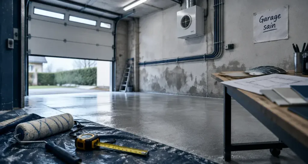 Rénover un garage : traitez l’humidité avant l’isolation et les finitions