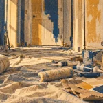 Rénovation pas cher : couloir rénové avec peinture et joints, sans remplacer