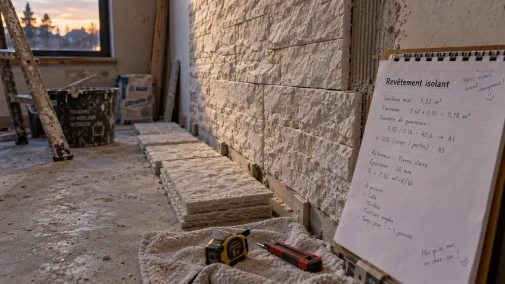 Un revêtement mural isolant décoratif améliore le confort sans épaissir fortement le mur
