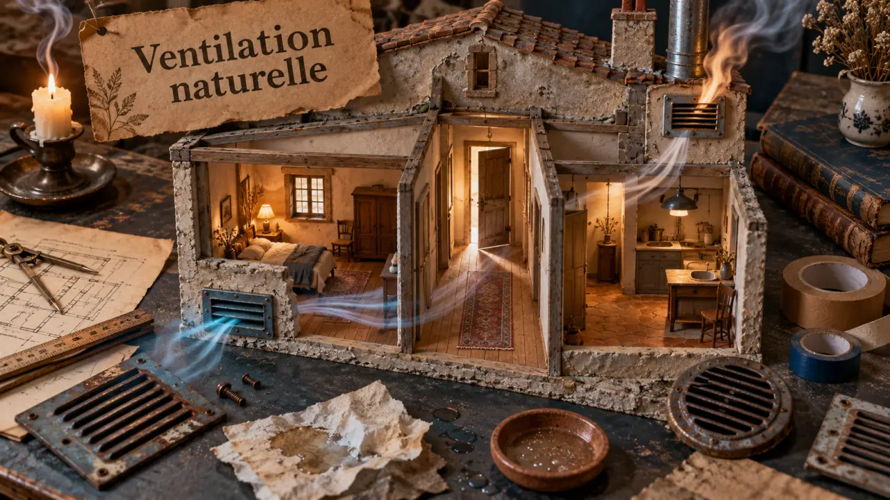 Ventilation naturelle maison ancienne : air bloqué après fenêtres neuves